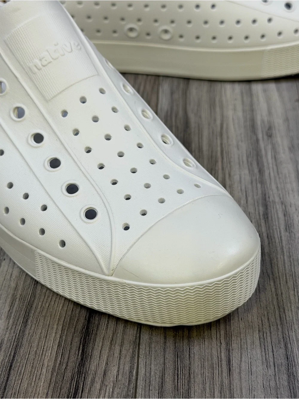 Native Shoes Jefferson Shell White Slip On EVA Sneakers Mens 11 EU 45 NEW